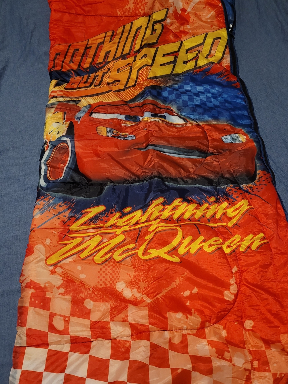 Disney Pixar Cars Lightning McQueen Kids Sleeping Bag Red 56x28 (A2)